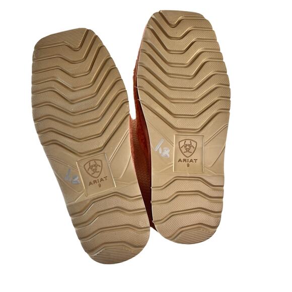 Ariat Cozy Slides Slippers 9 Pink Women Chic Open Toe Fleece Square Toe Comfort - Picture 10 of 10